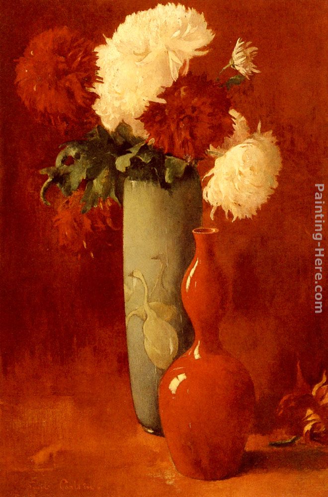 Vases And Flowers painting - Emil Carlsen Vases And Flowers art painting